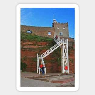 Jacob's Ladder, Sidmouth, Devon Sticker